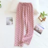 100% Cotton Home Pajama Pants Love Printing Sleep Bottoms Sleeping Lounge Pants Loose Sleep Wear Casual Women Pajama Trouser - Image 4