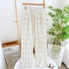 100% Cotton yarn Home Pants Women Sleep Bottoms Hot Sale Fresh Print Pajamas Pants Women Sleepwear Ladies Loose Trousers - Image 4