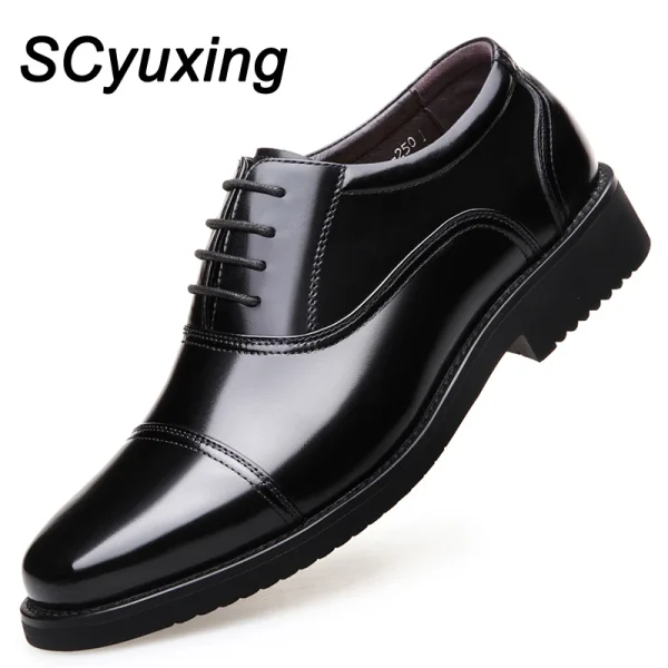 2024 Man Split Leather Shoes Rubber Sole EXTRA Size 36 37 38 39 40 41 42 43 44 45 48 Man Business Office Male Dress Lether Shoes