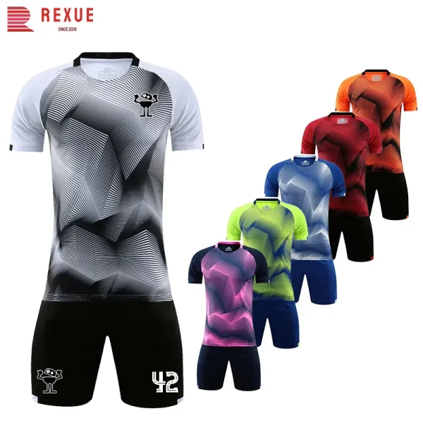 23/24 New in Soccer Uniform Outfit for Men Children Dry Fit Sublimation Blank Club Team Training Football Jersey Suit Custom