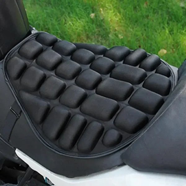 3D Shock Absorption Motorcycle Seat Cushion Anti Slip Breathable Motorbike Seat Cover Comfort Sunscreen Ride Seat Pad Accessory