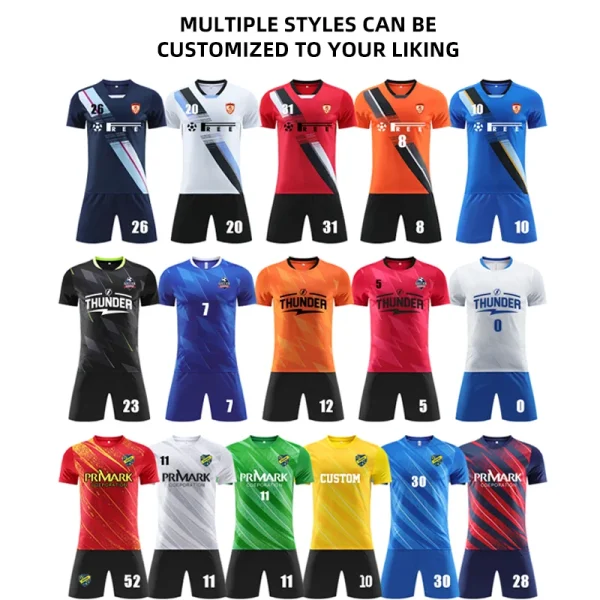 Adult Kids Football Jersey Men Boy Customize Soccer Uniforms Kit Sports Clothes Women Futsal Sportswear Training Tracksuit Child