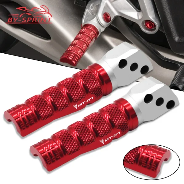 BYSPRINT Anti-Skid Foot Pegs For MT-07 MT-09 MT09 MT07 2014-2023 2022 Motorcycle CNC Rear Passenger Pegs Footrests mt09 mt07