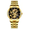 Fashion Gold Dragon Watch Men Luxury Stainless Steel Business Casual Quartz Wristatch Date Male Clock Montre Homme Drop Shipping - Image 3