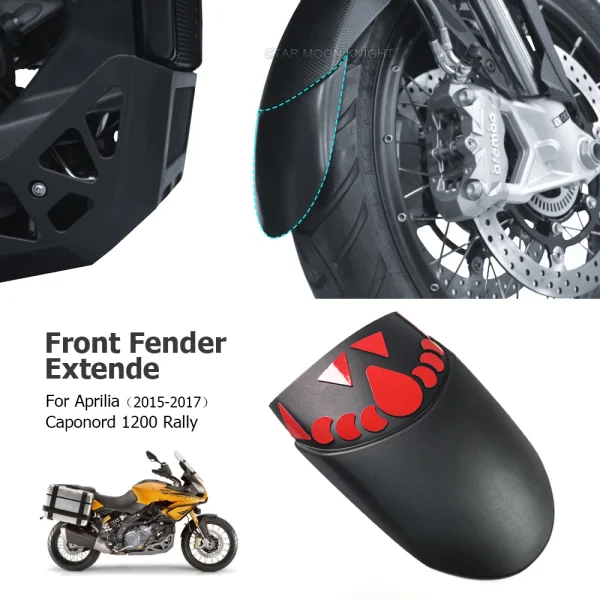 For Aprilia Caponord 1200 Rally 2015 2016 2017 Accessories Front Wheel Fender Extender Mudflaps Extension Splash Guard