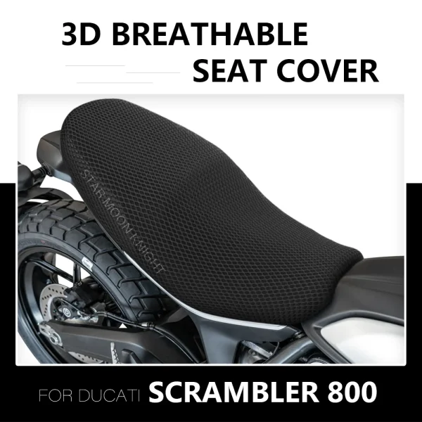 For Ducati Scrambler 800 Scrambler800 Nylon Fabric Saddle Seat Cover Motorcycle Accessories Protecting Cushion Seat Covers