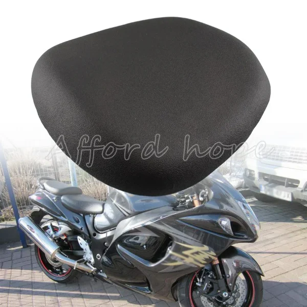 For SUZUKI HAYABUSA GSX-R 1300 2008-2015 GSXR1300 08-15 Motorcycle Seat Rear Passenger Black Leather Seat Cushion Pillion Pad