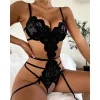 Hot Erotic Sexy Lingerie Set Women Push Up Bra Garter Set Lace Backless Straps Transparent Underwear Sets Plus Size Lenceria - Image 2