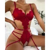 Hot Erotic Sexy Lingerie Set Women Push Up Bra Garter Set Lace Backless Straps Transparent Underwear Sets Plus Size Lenceria - Image 4