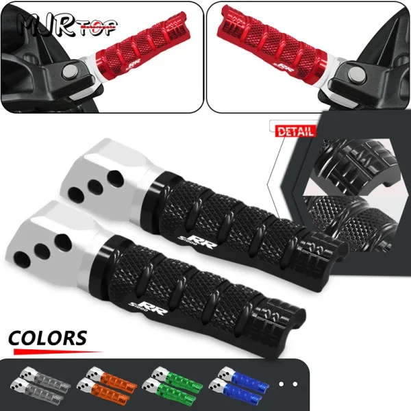 MEW Footrest Foot-Peg For BMW S1000R S1000RR HP4 2011-2023 Motorcycle aluminum Rear Passenger Foot Pegs Pedals s1000r s1000rr