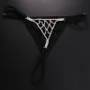 Mesh Panties Women Rhinestone Strings Elasticity Trend Body Chain Rave Waist Femme Thong Bodysuit Underwear Club Party - Image 2