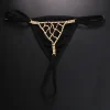 Mesh Panties Women Rhinestone Strings Elasticity Trend Body Chain Rave Waist Femme Thong Bodysuit Underwear Club Party - Image 3