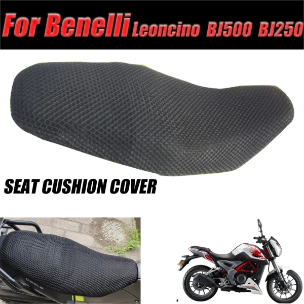 Motorcycle 3D Breathable Mesh Seat Cushion Cover Protector Seat Cover For Benelli Leoncino 500 BJ500 Leoncino 250 BJ250