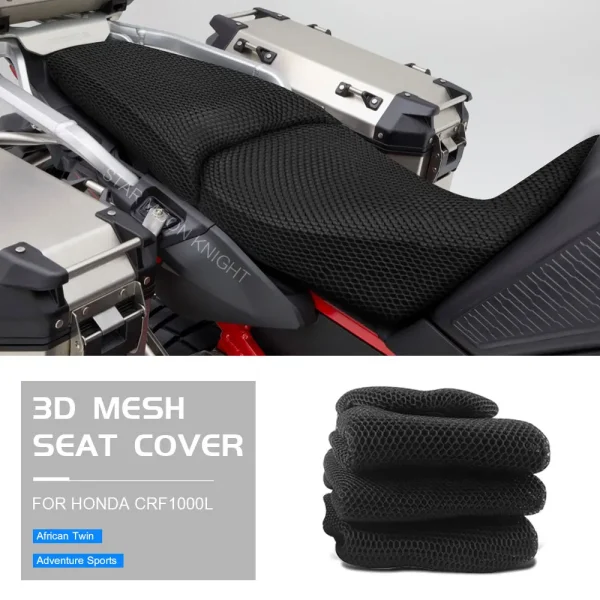 Motorcycle 3D Mesh Seat Cover For HONDA CRF1000L CRF1000 CRF 1000 L African Twin Adventure Sports Anti-Slip Fabric Cushion Cover