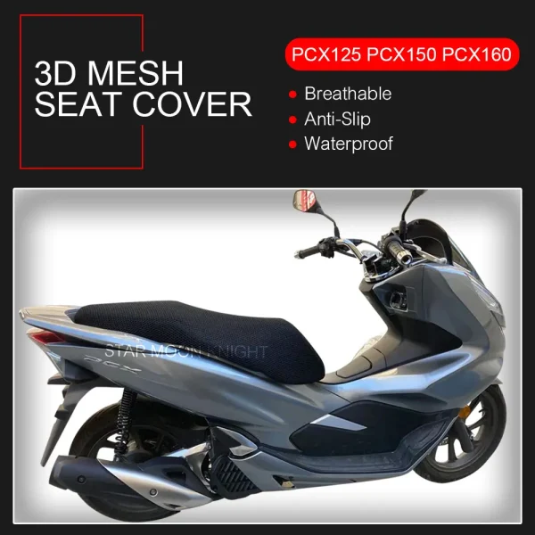 Motorcycle 3D Mesh Seat Cover For Honda PCX 125 150 160 PCX125 PCX150 PCX160 Anti-Slip Breathable Insulation Net Seat Cushion