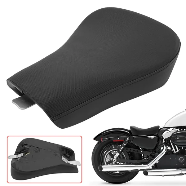 Motorcycle Black Front Driver Rider Solo Seat Cushion For Harley Sportster XL 72 48 1200 Iron 883 XL1200X 2010-2015 Accessories