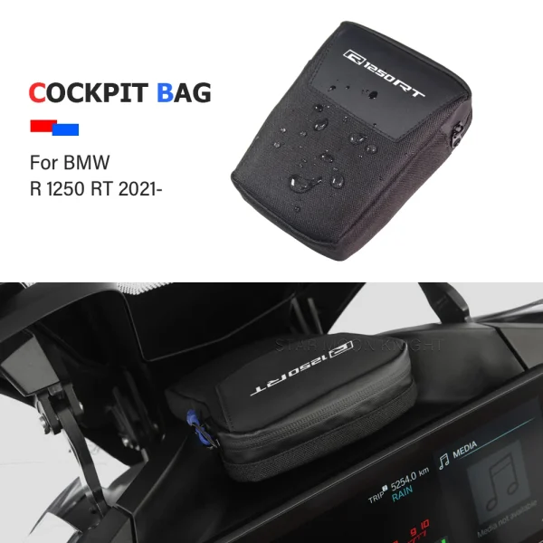 Motorcycle Cockpit Bags For BMW R1250RT R 1250 RT 2021 2022 2023- Accessories Key Mobile Phone Storage Waterproof Bag