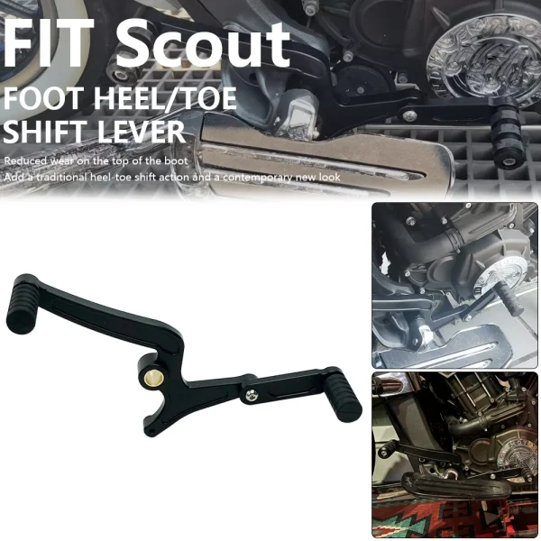 Motorcycle Foot Controls Kit Heel/Toe Shift Lever Shifter Peg Rear Gear-Shift Pedal Fit For Indian Scout Bobber Sixty 2015-2023