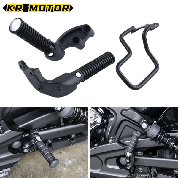 Motorcycle Passenger Floorboards Rear Foot Pegs Footrest Pedal Fit For Indian Scout Bobber Sixty Rogue Twenty ABS 2015-2023