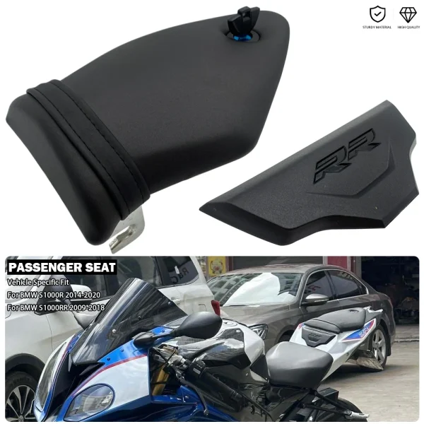 Motorcycle Passenger Pillion Rear Seats With Lock + Key Fits For BMW S1000RR HP4 2009-2018 HP S1000R 2014-2020 S 1000 RR S1000 R