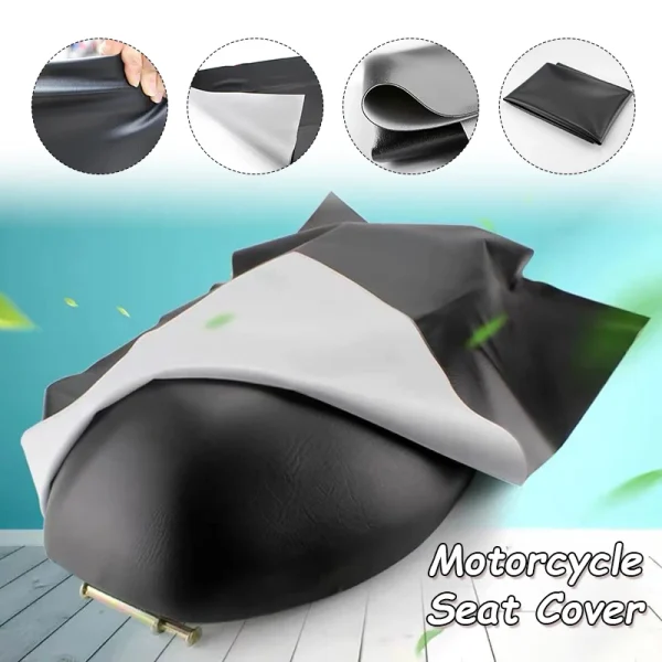 Motorcycle Pu Leather Seat Cover Moped Scooter Accessory Waterproof Replaceable High Elastic DIY Protector Seat Cushion Cover