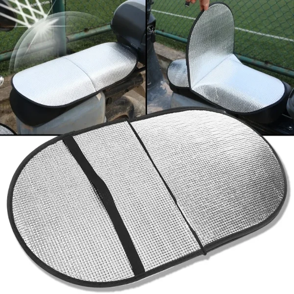 Motorcycle Seat Cushion Cover Thermal Insulation Sun Protection Seat Cover Waterproof Folding Dry Wet Separation Seat Cushion