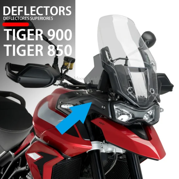 Motorcycle Windscreen Side Deflector Windshield For tiger 900 850 For Tiger900 GT PRO LOW 2020 2021- Knee pads Wind Plate Screen