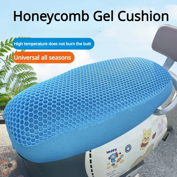 Motorcycle seat gel pad cool cushion summer honeycomb gel cool cushion silicone breathable four seasons universal cushion