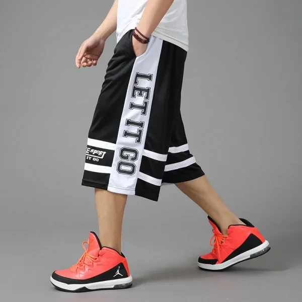 New Arrival Fashion Summer Men Shorts Basketball Large Casual Hip Hop Elastic Thin Elastic Waist Loose Striped Plus Size XL-4XL