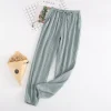 New Couple 100% Cotton Gauze Crepe Sleep Pants New Couple 100% Cotton Gauze Crepe Sleep Bottoms Pajama Shorts Womens Bottoms - Image 5