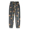 New Flannel Pajama Pants Men and Women Winter Couple Lounge Wea Casual Soft Warm Homewear Plus Velvet Coral Fleece Home Pants - Image 4