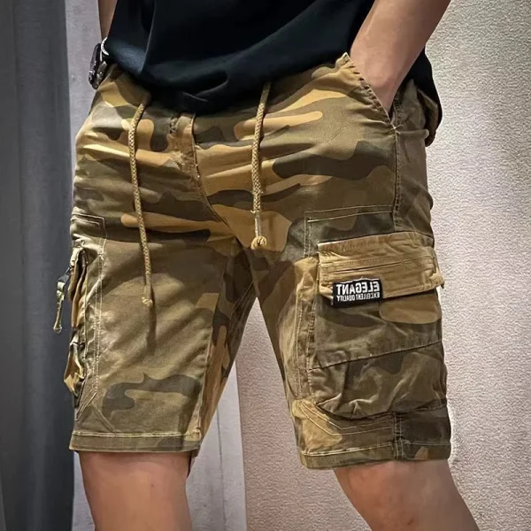 New Men Summer Cotton Cargo Camouflage Shorts Men Clothing Casual Breeche Bermuda Beach Jogger Shorts Male Hot Dropshipping