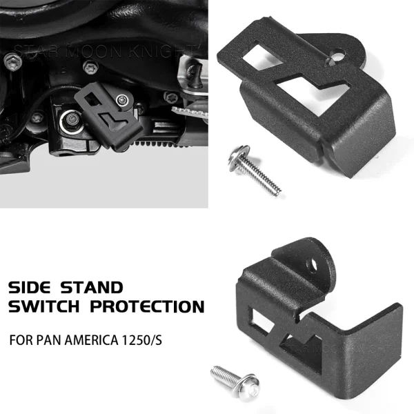 New Motorcycle Accessories Side Stand Switch Protection Guard Protective Cover For RA1250 Pan America 1250 S 2021 2022 -