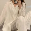 Pajamas Set Loose Sleepwear Soft Comfort Homewear Leisure Two Piece Sets Sleepwear Leisure Loungewear Casual Top Pants Shirt Set - Image 6