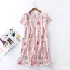 Plus Size loose night dress Women's nightie Nightgown short sleeve Cute Cartoon sweet casual sleepwear female sleep dress - Image 2