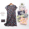 Plus Size loose night dress Women's nightie Nightgown short sleeve Cute Cartoon sweet casual sleepwear female sleep dress - Image 4