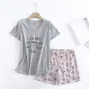 Plus Size shorts pajamas sets women knit cotton cute cartoon Short sleeve loose pyjamas women sleepwear Large size summer - Image 4