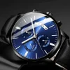 Relogio Masculino Mens Sports Watches Luxury Fashion Leather Stainless Steel Quartz Wrist Watch Business Casual Wristwatch - Image 3