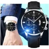 Relogio Masculino Mens Sports Watches Luxury Fashion Leather Stainless Steel Quartz Wrist Watch Business Casual Wristwatch - Image 5