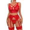 Sexy Erotic Lingerie Women Bra and Panty Garters 3pcs See Through Lingerie Sets Sexy Women's Underwear Set Porn Sexy Costumes - Image 6