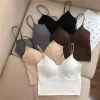 Sexy Ice Silk Camisole For Women Summer Breathable Comfort Underwear Girls Crop Tops Vest Female Black Sexy Tube Tops Bras White - Image 3