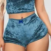 Women Sleepwear Set Sports Shorts 2 Piece Spaghetti Strap Solid Color Backless Pajama Valentines Day Gift Summer Pajama Sets - Image 5