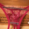 Women's Erotic Transparent Panties Ladies Sexy Hollow Out Underwear Female Pearl Lingerie Ultra-Thin G-String Floral Lace Thongs - Image 5