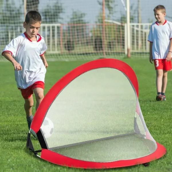 1PCSFootball goal Kid Potable Folding Goal Soccer Football Outdoor Training Net Interactive Toy Soccer Football Goal Net Folding