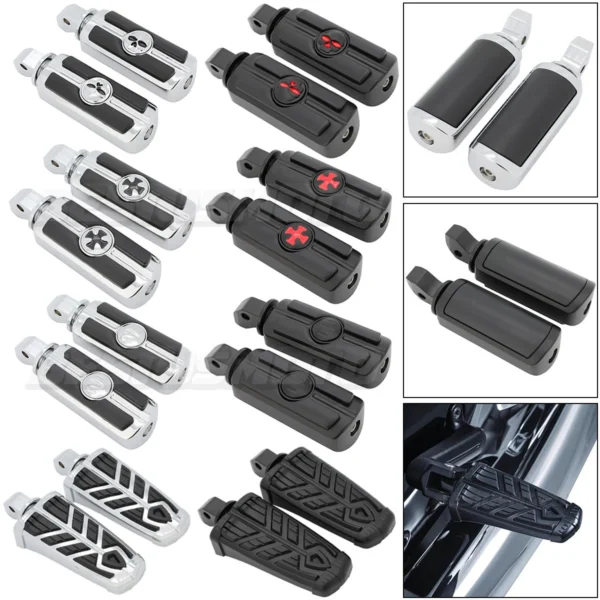 2022 2023 Motorcycle Rear Passenger Footrests Foot Pegs Pedal For Indian Scout Bobber ABS Rogue Sixty 100th For Victory Octane