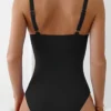 2023 Cut Out Ruched Front Swimsuit One Piece Swimwear Women Sexy Bathers Bathing Swimming Swim Suit Female Beachwear XXL - Image 2