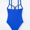 2023 Cut Out Ruched Front Swimsuit One Piece Swimwear Women Sexy Bathers Bathing Swimming Swim Suit Female Beachwear XXL - Image 6