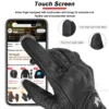 2023 Summer New Vintage Leather Motorcycle Gloves Men Black Wear-resistant Guantes Touchscreen Anti-slip Retro Motobiker Luvas - Image 5