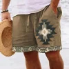 2024 New Men's Retro Cross Totem 3D Printed Shorts Men's Summer Breathable Retro Shorts Fitness Street Shorts - Image 4