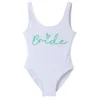 2024 New S-3XL Team Bride One-Piece Swimsuit Squad Woman Green Swimwear Bachelorette Party Swimsuits Beatchwear Bathing Suit - Image 3